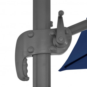 Umbrelă suspendată cu stâlp din aluminiu albastru azuriu 4x3 m - Img 6