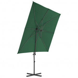 Umbrelă suspendată cu stâlp din oțel, verde, 250 x 250 cm - Img 4