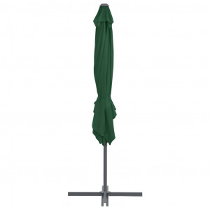 Umbrelă suspendată cu stâlp din oțel, verde, 250 x 250 cm - Img 8