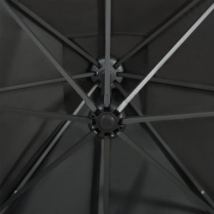 Umbrelă suspendată cu stâlp și LED-uri, antracit, 250 cm - Img 2
