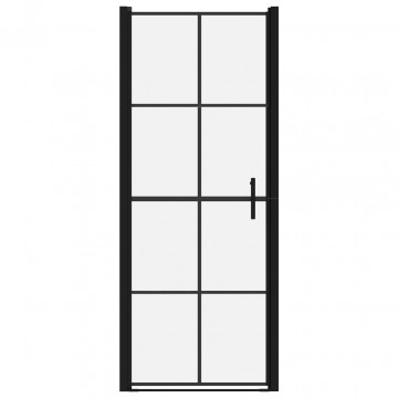 Ușă de duș, negru, 81 x 195 cm, sticlă securizată - Img 3