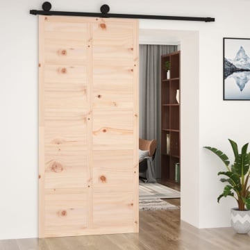 Ușă de hambar, 100x1,8x214 cm, lemn masiv de pin - Img 3