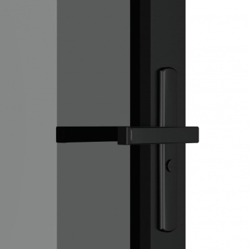 Ușă de interior, 93x201,5 cm, negru, sticlă ESG și aluminiu - Img 7