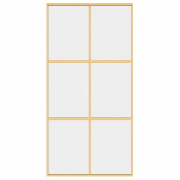 Ușă glisantă, auriu, 102,5x205 cm, sticlă ESG mată și aluminiu - Img 4