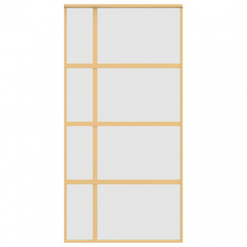 Ușă glisantă, auriu, 102,5x205 cm, sticlă ESG mată și aluminiu - Img 4