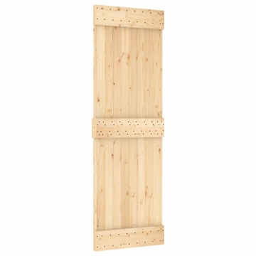 Ușă glisantă cu set de feronerie 70x210 cm, lemn masiv de pin - Img 3