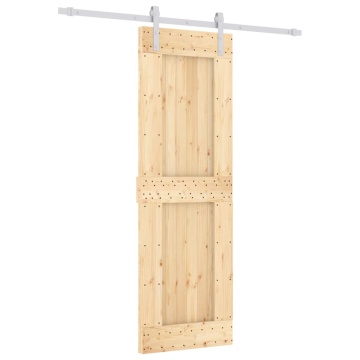 Ușă glisantă cu set de feronerie 70x210 cm, lemn masiv de pin - Img 2