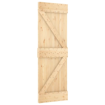 Ușă glisantă cu set de feronerie 70x210 cm, lemn masiv de pin - Img 3