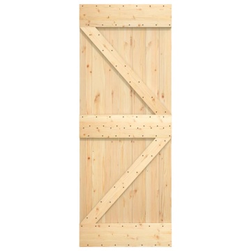 Ușă glisantă cu set de feronerie 85x210 cm, lemn masiv de pin - Img 4