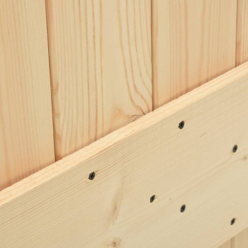 Ușă glisantă cu set de feronerie 95x210 cm, lemn masiv de pin - Img 5