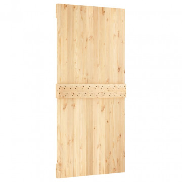 Ușă glisantă cu set de feronerie 95x210 cm, lemn masiv de pin - Img 8