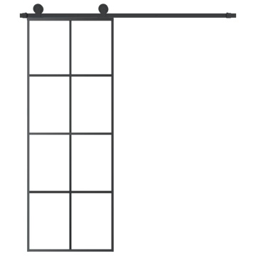 Ușă glisantă cu set feronerie, 76x205 cm, sticlă ESG/aluminiu - Img 3