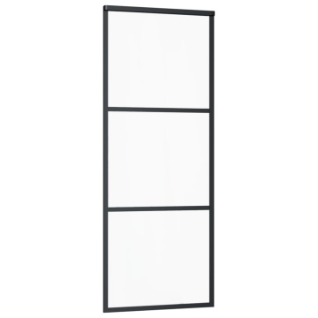 Ușă glisantă cu set feronerie, 76x205 cm, sticlă ESG/aluminiu - Img 3