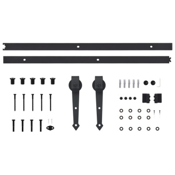 Ușă glisantă cu set feronerie, 80 x 210 cm, lemn masiv de pin - Img 7