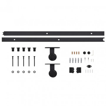Ușă glisantă cu set feronerie, 90 x 210 cm, lemn masiv de pin - Img 7