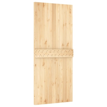 Ușă glisantă cu set feronerie, 90x210 cm, lemn masiv de pin - Img 4