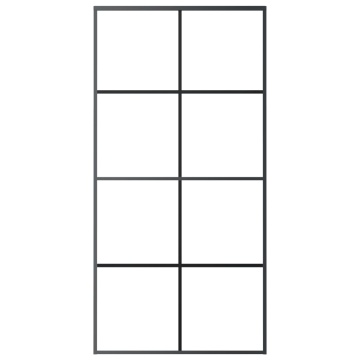 Ușă glisantă, negru, 102,5x205 cm, aluminiu și sticlă ESG - Img 3