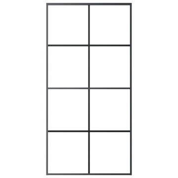 Ușă glisantă, negru, 102,5x205 cm, sticlă ESG și aluminiu - Img 3
