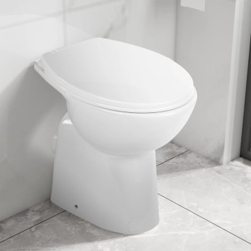 Vas WC fără ramă, închidere silențioasă, + 7 cm, alb, ceramică - Img 1
