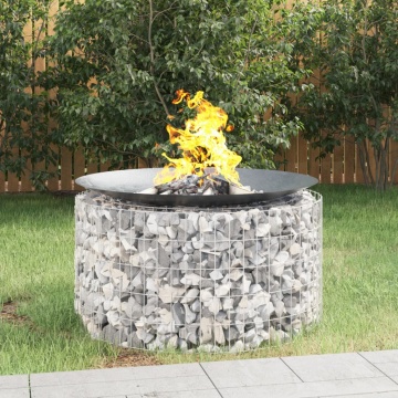 Vatră de foc din gabion Ø 100 cm, fier galvanizat - Img 1