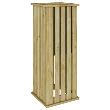 Vaza grădină cu dimensiunile 33x33x85 cm din lemn de pin impregnat - Img 2