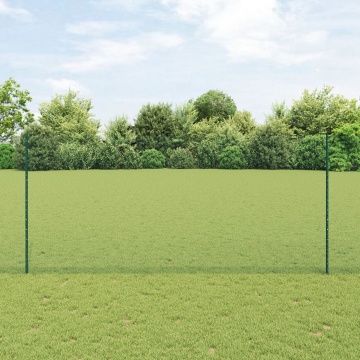 ViaXL Stâlpi de Gard 11 buc U-Canal Verde 140 cm Oțel, Gard Hexagonal Verde 1,4x25 m Oțel - Img 1