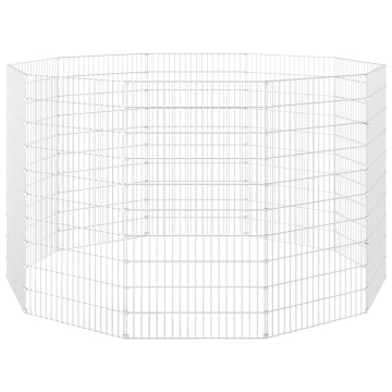 Adăpost pentru animale cu 10 panouri, 54x100 cm fier galvanizat - Img 4