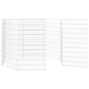Adăpost pentru animale cu 8 panouri, 54x100 cm, fier galvanizat - Img 8