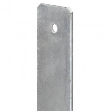Ancore de gard, 6 buc., argintiu, 14x6x60 cm, oțel galvanizat - Img 6