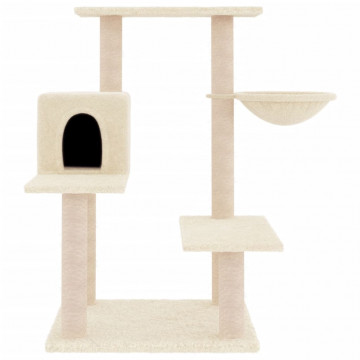 Ansamblu de pisici cu stâlpi din funie de sisal, crem, 82,5 cm - Img 3