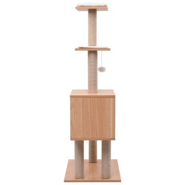 Ansamblu pentru pisici, covoraș din funie de sisal, 123 cm - Img 3