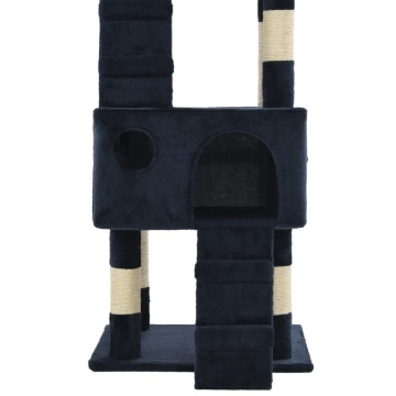 Ansamblu pentru pisici cu stâlpi funie sisal, 170 cm, albastru - Img 6