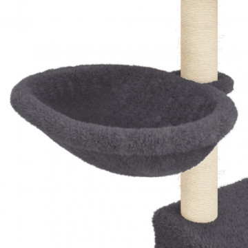 Ansamblu pisici cu stâlpi din funie sisal, gri închis, 83 cm - Img 7