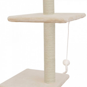 Ansamblu pisici, stâlpi funie sisal 260 cm, Bej - Img 5