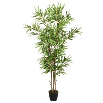 Arbore din bambus artificial 552 de frunze 120 cm verde - Img 1