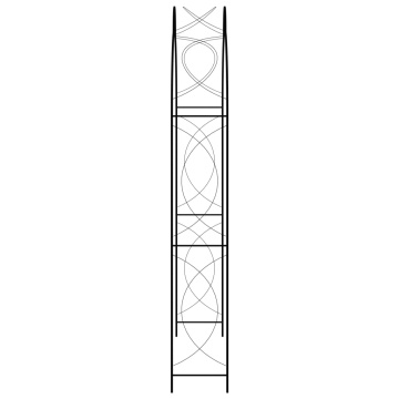 Arcadă de grădină, negru, 150 x 34 x 240 cm, fier - Img 3