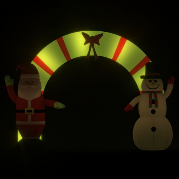Arcadă de poartă gonflabilă cu LED-uri de Crăciun, 270 cm - Img 2