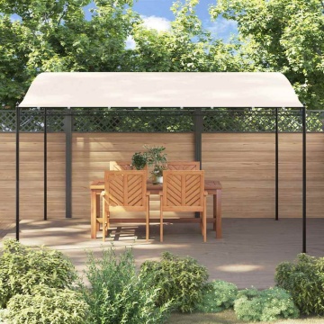 Baldachin, crem, 4x3 m 180 g/m², țesătură și oțel - Img 3