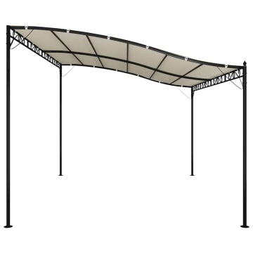 Baldachin, crem, 4x3 m 180 g/m², țesătură și oțel - Img 8