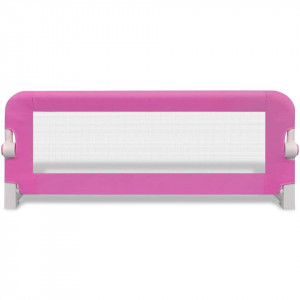 Balustradă de pat protecție copii, 2 buc., roz, 102 x 42 cm - Img 4