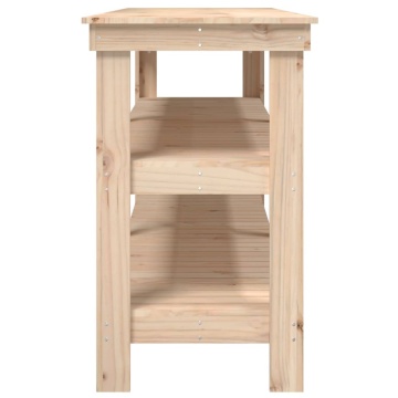 Banc de lucru, 181x50x80 cm, lemn masiv pin - Img 5