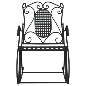 Bancă balansoar, negru, 84 cm, oțel - Img 3