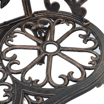 Bancă bistro, bronz, 100 cm, aluminiu turnat - Img 5