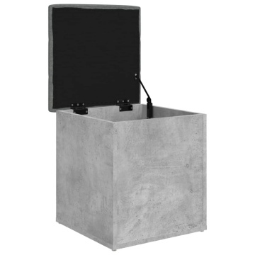Bancă de depozitare, gri beton, 42x42x45 cm, lemn prelucrat - Img 4