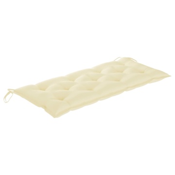 Bancă de grădină pliabilă cu pernă, 118 cm, bambus - Img 8