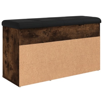 Bancă de pantofi, stejar fumuriu, 82x32x45,5 cm, lemn prelucrat - Img 7