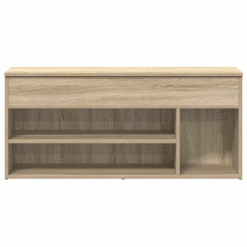 Bancă de pantofi Stejar Sonoma 102x30,5x45 cm Lemn prelucrat - Img 4
