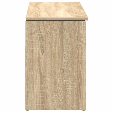 Bancă de pantofi Stejar Sonoma 102x30,5x45 cm Lemn prelucrat - Img 8