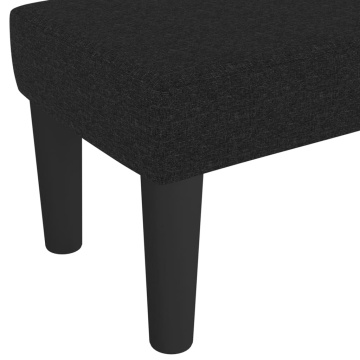 Bancă, negru, 70x30x30 cm, textil - Img 7