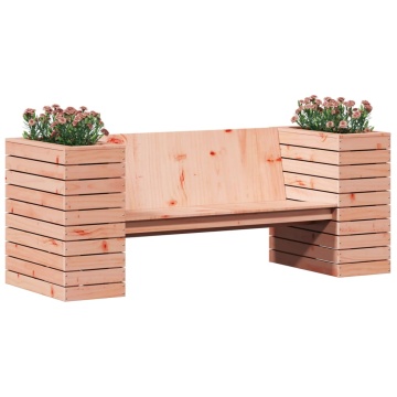 Banchetă cu jardiniere, 167,5x60x65 cm, lemn masiv douglas - Img 4